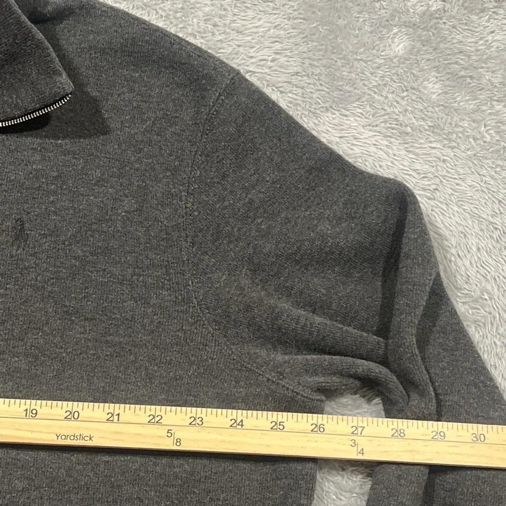 Polo Ralph Lauren 1/4 Zip Pullover Cotton Charcoal Gray Old Money Preppy Men XXL